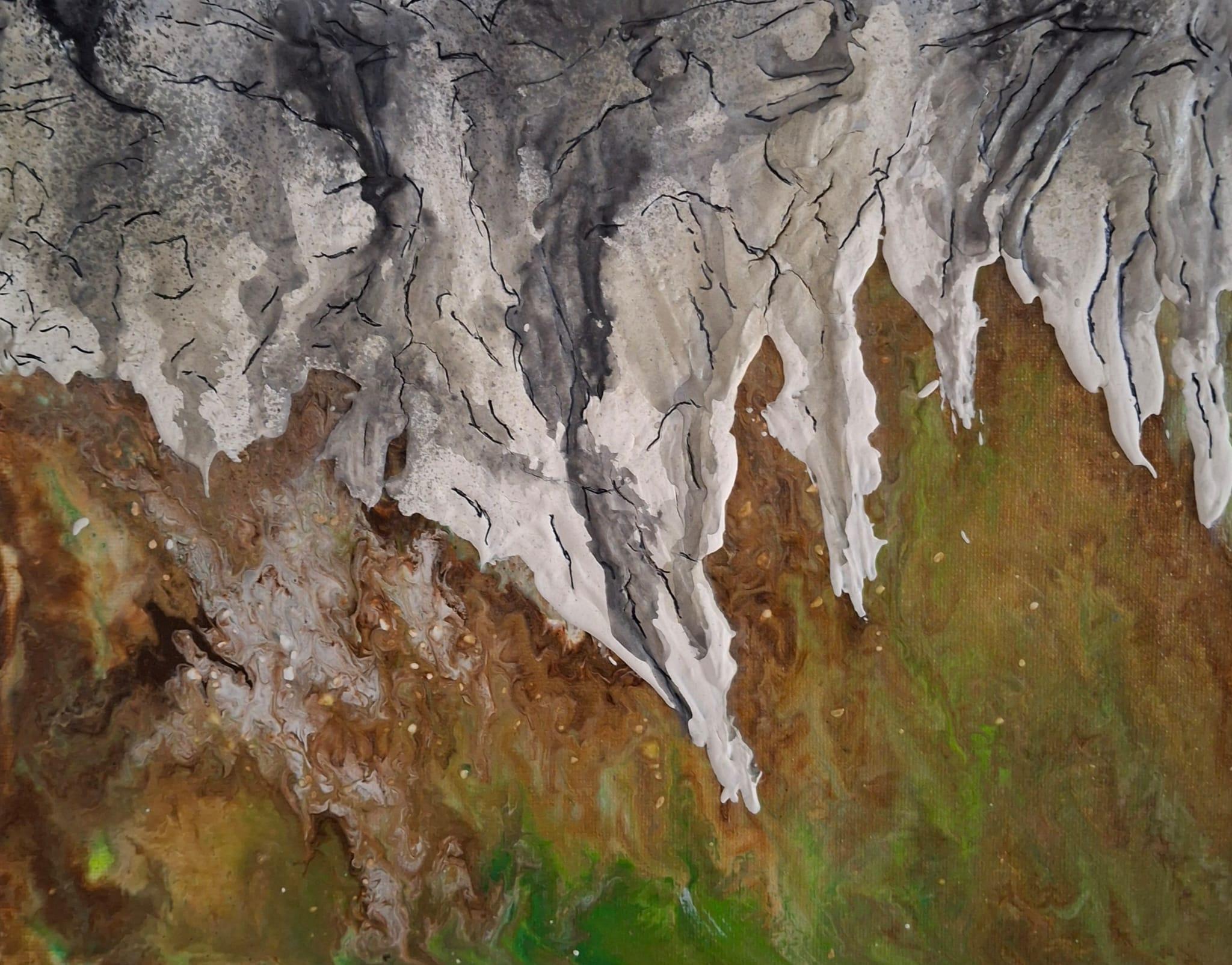 Gerölllawine – Mixed Media, 30 x 40 cm