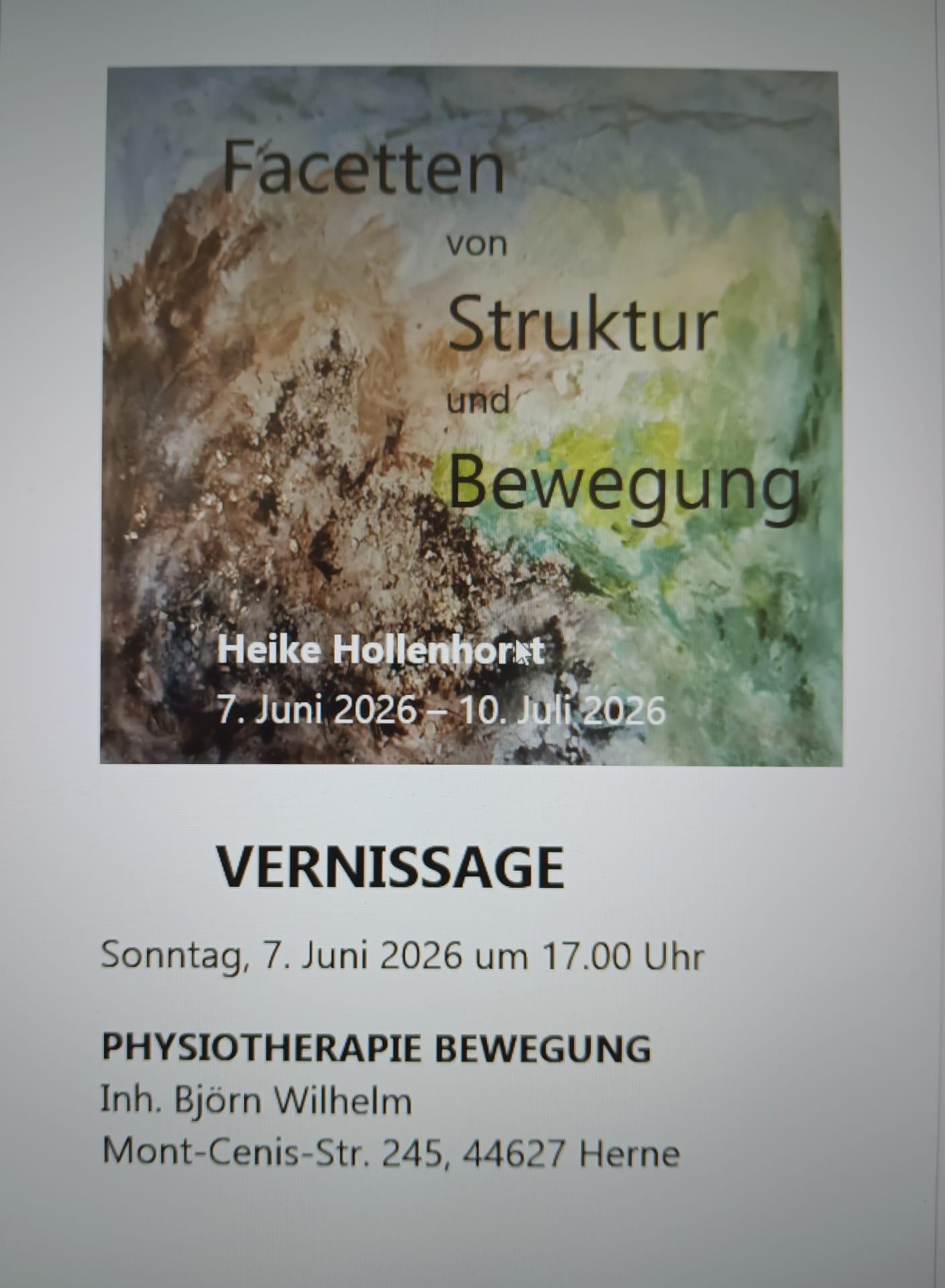 Solo-Ausstellung, Physiotherapie BeWegung Herne